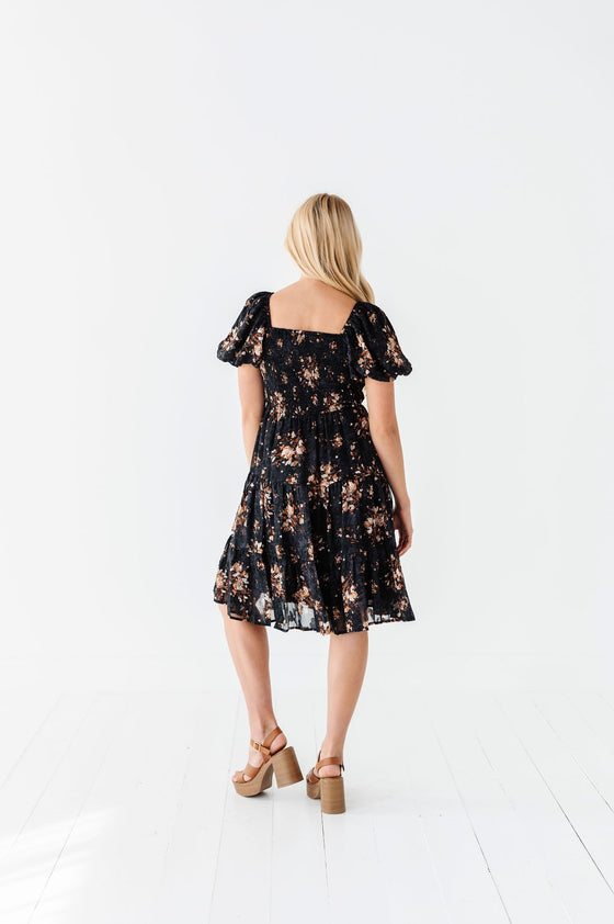 Preslee Chiffon Dress in Black