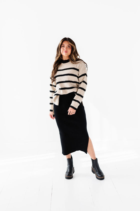 Alaia Ribbed Skirt in Black