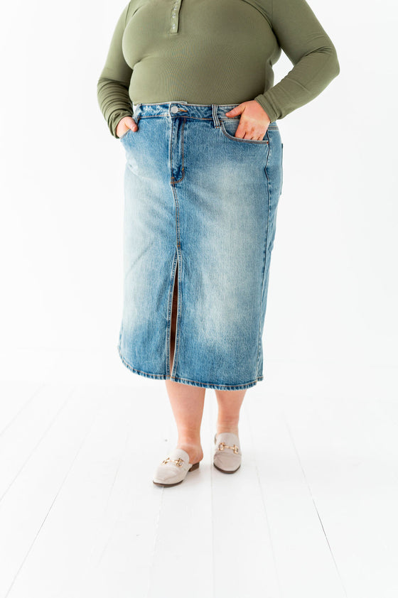 Mariah Denim Midi Skirt