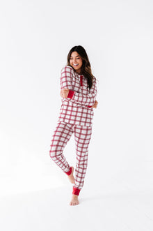  Women's Candy Cane Plaid Pajama Set