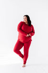 Women's Classic Red Holiday Pajama Set
