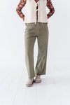 Chandler Wide Leg Jeans in Olive