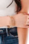 Matte Gold Bangle Bracelet Set