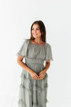 Vienna Ruffle Tiered Dress in Olive