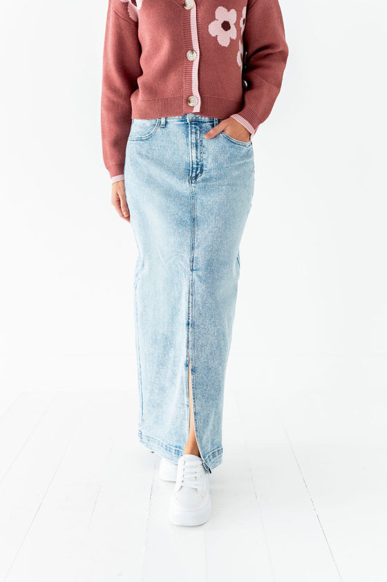 Kali Denim Maxi Skirt