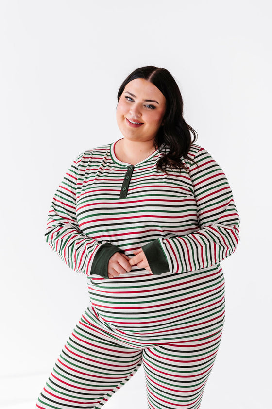 Women's Holiday Stripe Pajama Set
