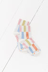 Lovely Colorblock Socks in White Mix