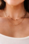 Layered Square Gold Necklace