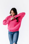 Shelby Pullover Sweater in Hot Pink