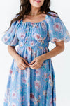 Greer Organza Dress in Blue