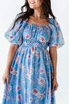 Greer Organza Dress in Blue