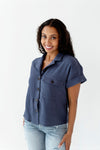 Charlie Top in Dusty Navy