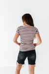 Taylor Striped Top in Taupe