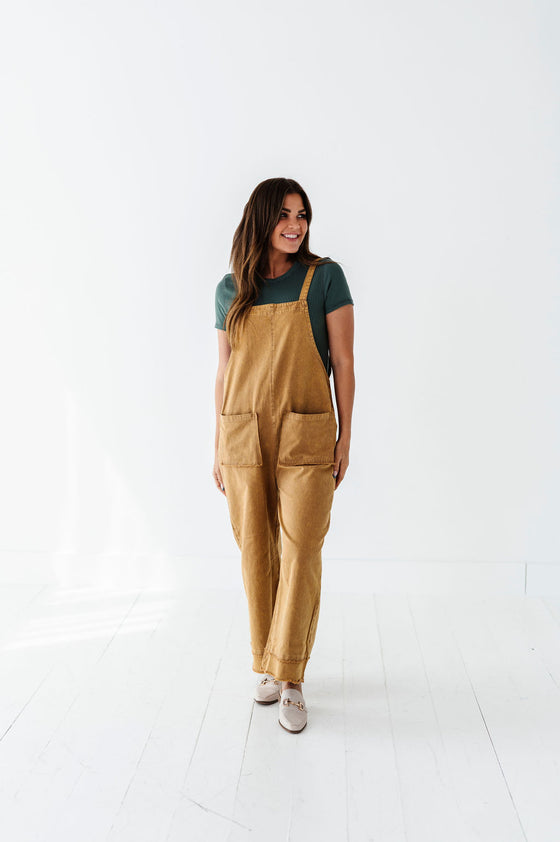 Leighton Overalls in Camel