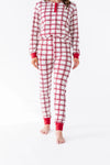 Women's Candy Cane Plaid Pajama Set