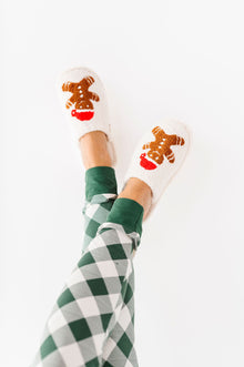  Gingerbread Embroidered Slippers