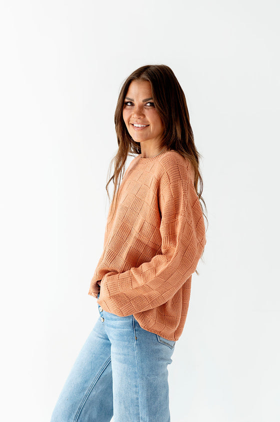 Mabel Coral Textured Sweater