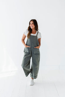  Leighton Overalls in Grey Blue