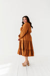 Kenzie Tiered Dress in Caramel