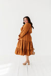 Kenzie Tiered Dress in Caramel