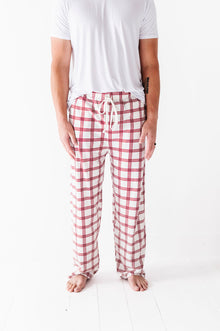  Men's Candy Cane Plaid Pajama Pants
