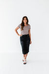 Taylor Striped Top in Taupe