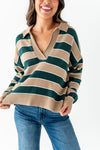 Cohen Striped Polo Sweater