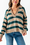 Cohen Striped Polo Sweater