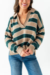 Cohen Striped Polo Sweater