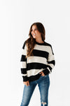 Freddie Stripe Sweater in Black