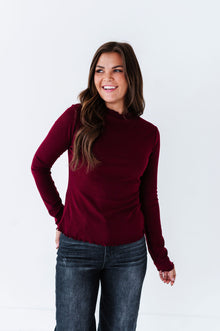  Josie Top in Burgundy