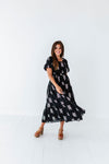 Lola Embroidered Dress in Black