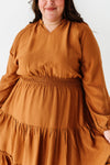 Kenzie Tiered Dress in Caramel