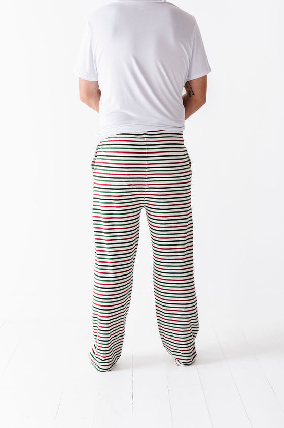 Men's Holiday Stripe Pajama Pants - Size Small Left
