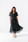 Darcy Pleated Dress in Black