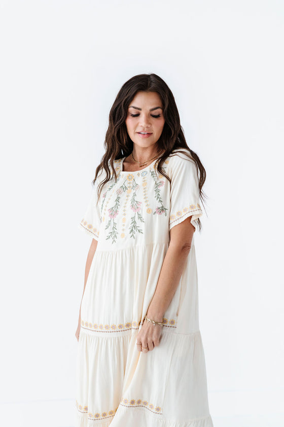 Sara Embroidered Floral Dress