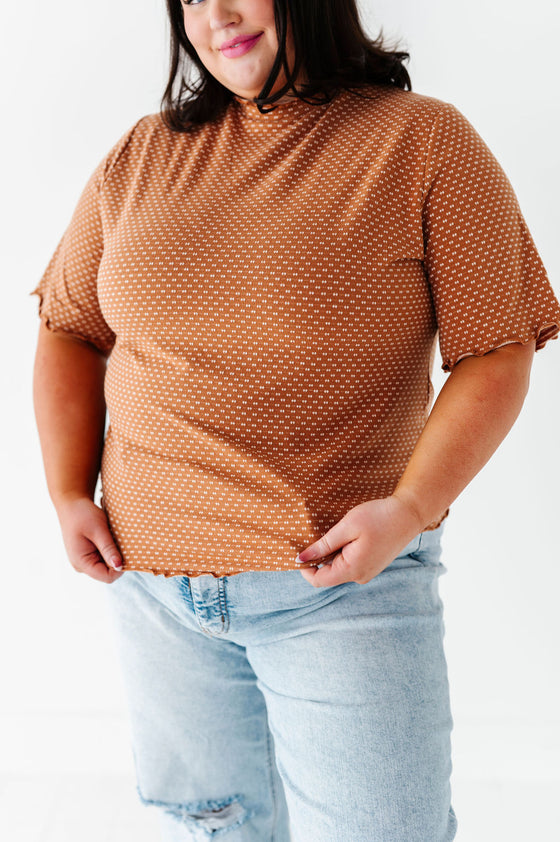 Mandy Textured Top in Camel