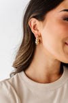 Teardrop Textured Hoop Earrings