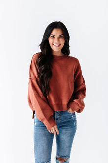  Madeline Knit Sweater in Brick