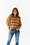 Kingston Striped Sweater in Camel