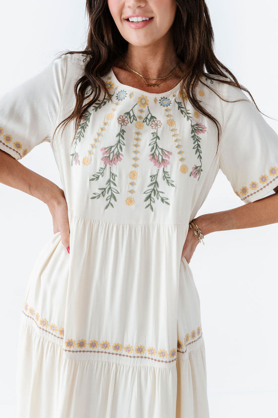 Sara Embroidered Floral Dress