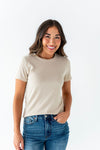 Ada Ribbed Top in Oatmeal