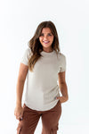 Ada Ribbed Top in Oatmeal