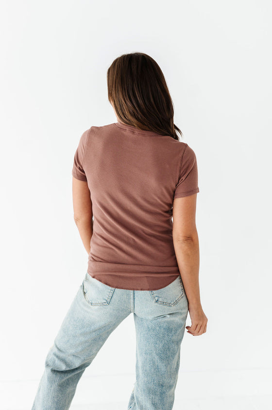 Ada Ribbed Top in Autumn Copper