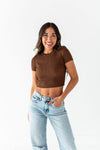 Nika Crop Top in Chocolate