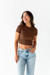 Nika Crop Top in Chocolate