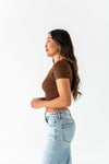 Nika Crop Top in Chocolate