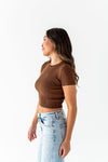 Nika Crop Top in Chocolate