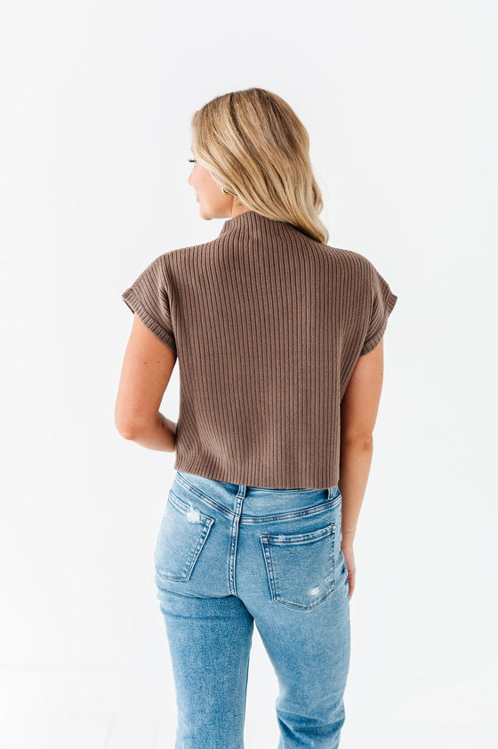 Rainee Sweater Top in Mocha