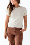 Ada Ribbed Top in Oatmeal